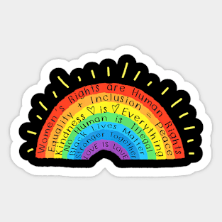 Gay Pride Human Rights Black Lives Matter Love Is Love Sticker